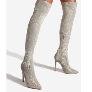 NWOT GOLD KNEE HI BOOTS